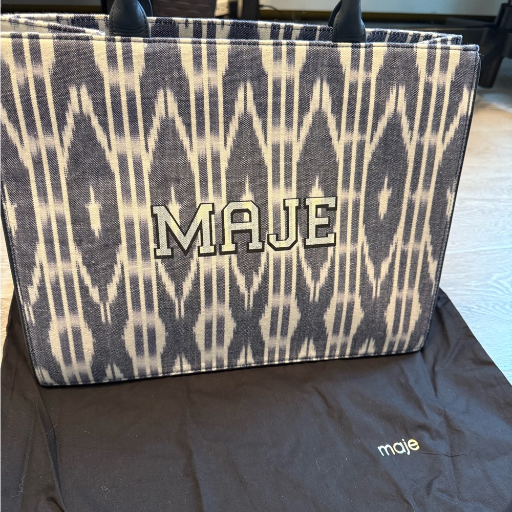Maje Tie&dye canvas tote bag